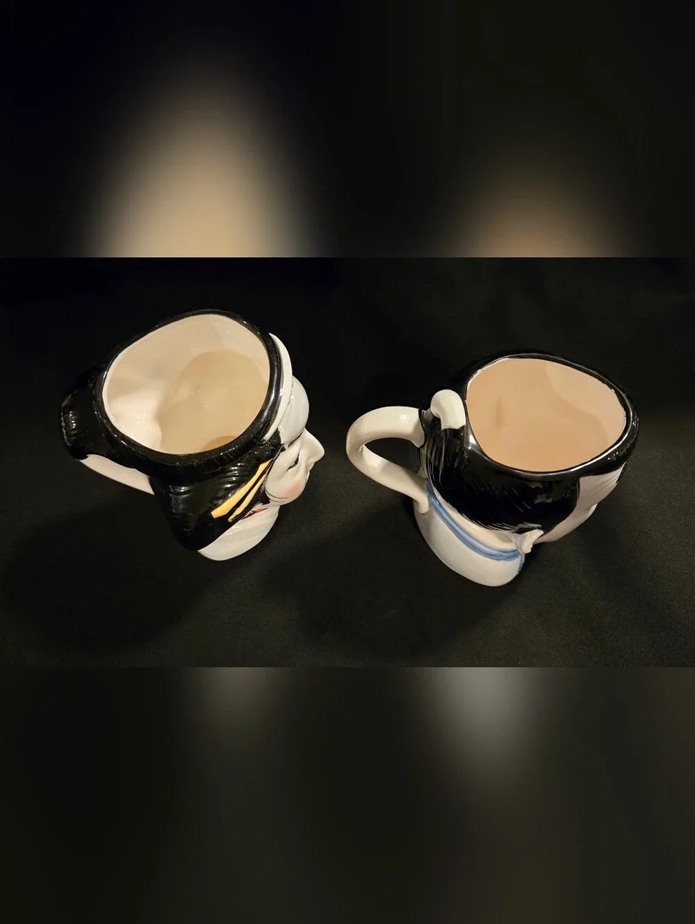 Vintage His And Hers Sigma The Tastesetter Kabuki Souvenir Coffee Cups